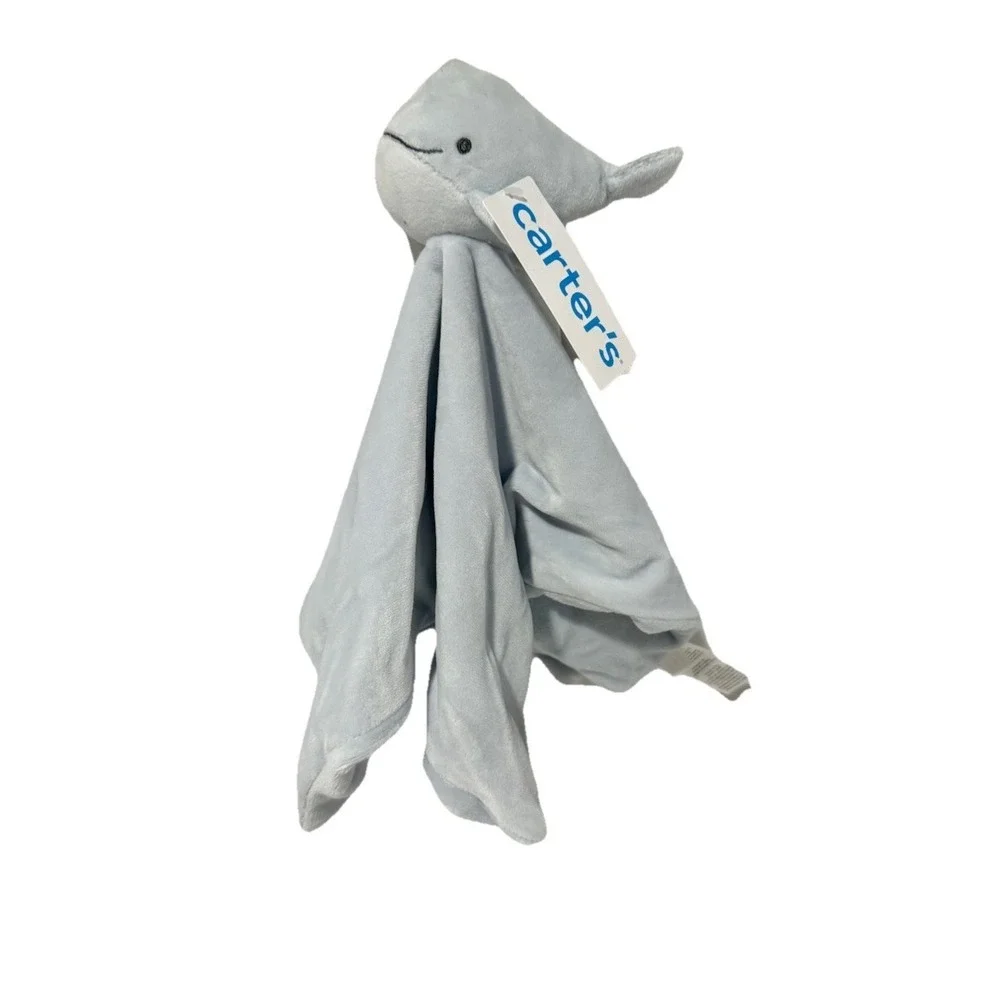 NWT Carters Baby Blue Whale‎ Lovey Cuddle Plush Newborn Infant Security Blanket